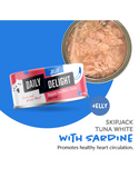 Daily Delight Jelly Skipjack Tuna White with Sardine Canned Cat Food 80g