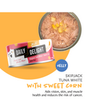 Daily Delight Jelly Skipjack Tuna White with Sweet Corn Canned Cat Food 80g