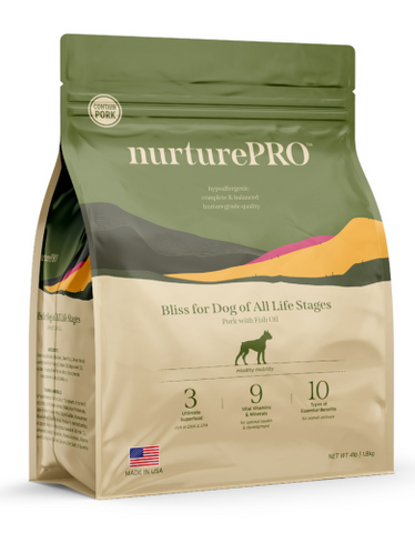 Nurture Pro Original Bliss Pork and Fish Oil  Dog Dry Food (3 Sizes)