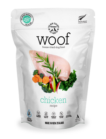 WOOF Freeze Dried Raw Chicken Dog Dry Food 2 Sizes | Perromart Online Pet Store Singapore