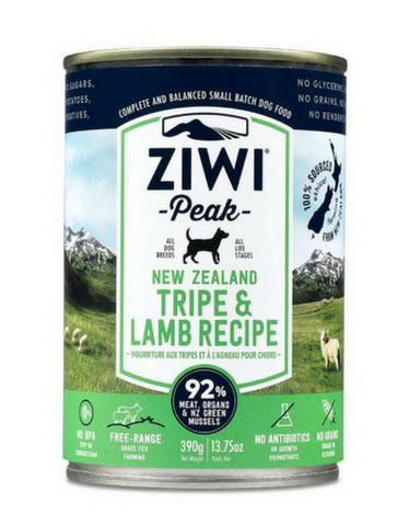 Ziwipeak Tripe and Lamb Canned Dog Food (390g)