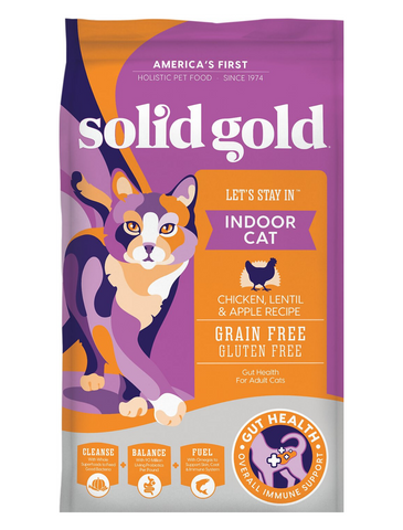 Solid Gold Grain Free Chicken, Lentils & Apples Recipe Dry Cat Food Indoor Cat 3 Sizes | Perromart Online Pet Store Singapore