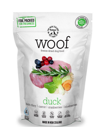 WOOF Freeze Dried Raw Duck Dog Dry Food (2 Sizes)