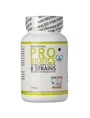 Dom & Cleo Probiotics For Dogs & Cats 30 Vcaps | Perromart Online Pet Store Singapore