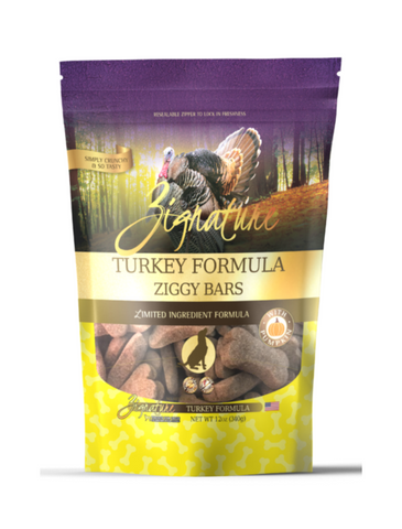 Zignature Ziggy Bars Turkey Formula Biscuit Treats For Dogs 12oz | Perromart Online Pet Store Singapore