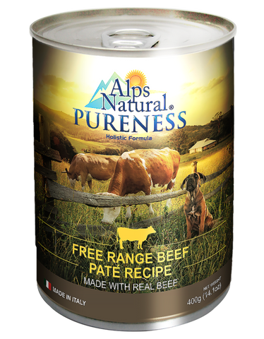 Alps Natural Classic Canned Dog Food - Free Range Beef (400g)
