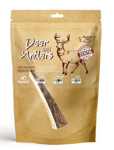 Absolute Bites Half Deer Antlers Dental Chew (3 Sizes)