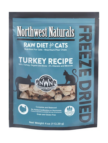 Northwest Naturals Turkey Freeze Dried Raw Nibbles For Cats 4oz/11oz | Perromart Online Pet Store Singapore