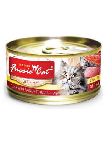 Fussie Cat Red Label Tuna with Salmon Cat Wet Food 80g | Perromart Online Pet Store Singapore