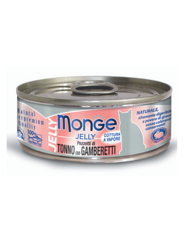 Monge Jelly Yellowfin Tuna with Shrimp Cat Food 80g | Perromart Online Pet Store Singapore