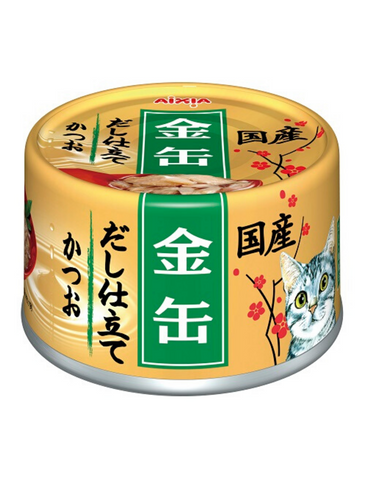 Aixia Kin-Can Dashi Skipjack Tuna With Skipjack Tuna Sauce Canned Cat Food 70g | Perromart Online Pet Store Singapore