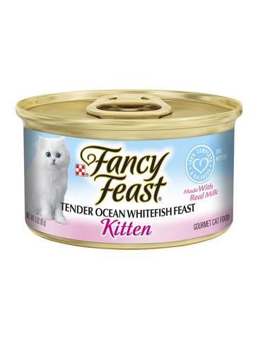 Fancy Feast Kitten Tender Ocean Whitefish Cat Canned Food 85g | Perromart Online Pet Store Singapore