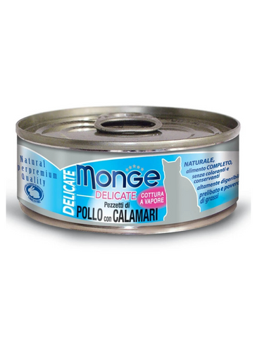 Monge Delicate Chicken & Squid Cat Food 80g | Perromart Online Pet Store Singapore