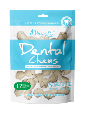 Altimate Pet Dental Chew – Knotted Bone (Milk) 150g | Perromart Online Pet Store Singapore