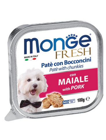 Monge Fresh 100g (Pork Pate) Tray | Perromart Online Pet Store Singapore 