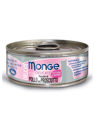 Monge Delicate Chicken with Ham Cat Food 80g | Perromart Online Pet Store Singapore