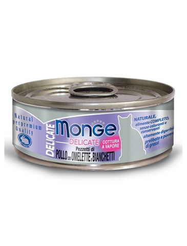 Monge Delicate Chicken with Omelette & Whitebait Cat Food 80g | Perromart Online Pet Store Singapore