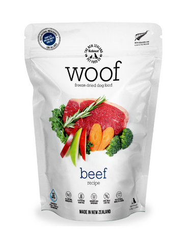 WOOF Freeze Dried Raw Beef Dog Dry Food 2 Sizes | Perromart Online Pet Store Singapore