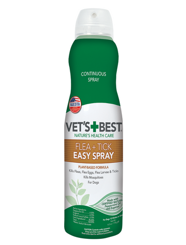 Vet's Best Flea & Tick Home & Go Easy Spray for Dogs & Cats 6.3oz | Perromart Online Pet Store Singapore