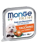 Monge Fresh 100g (Turkey Pate) Tray | Perromart Online Pet Store Singapore 