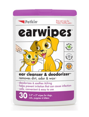 Petkin Ear Wipes For Pet 30ct | Perromart Online Pet Store Singapore