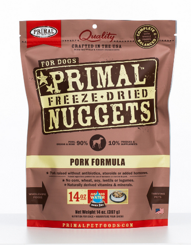 Primal Freeze-Dried Canine Pork Nuggets 14oz