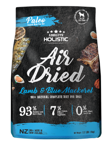 Absolute Holistic Air Dried Blue Mackerel & Lamb Dog Food ( 1kg ) | Perromart Online Pet Store Singapore