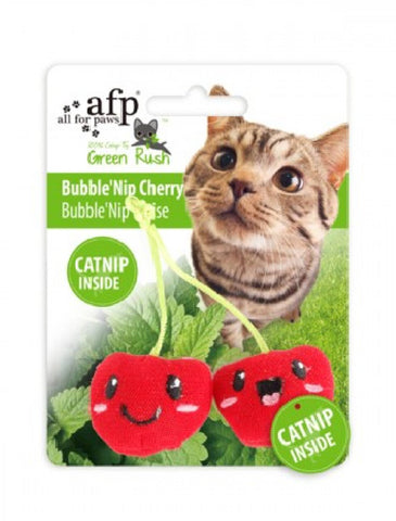 AFP Green Rush Bubble'Nip Cherry Catnip Cat Toy | Perromart Online Pet Store Singapore