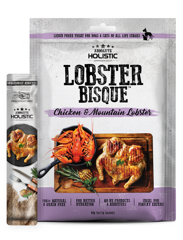 Absolute Holistic Lobster Bisque Chicken & Mountain Lobster Dog & Cat Treat 60g | Perromart Online Pet Store Singapore