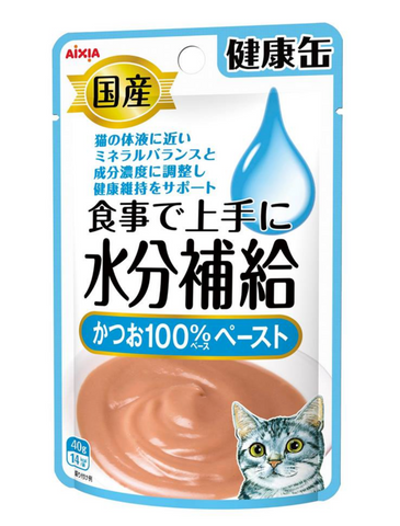 Aixia Kenko Pouch Water Supplement - Skipjack Tuna Paste Cat Food 40g