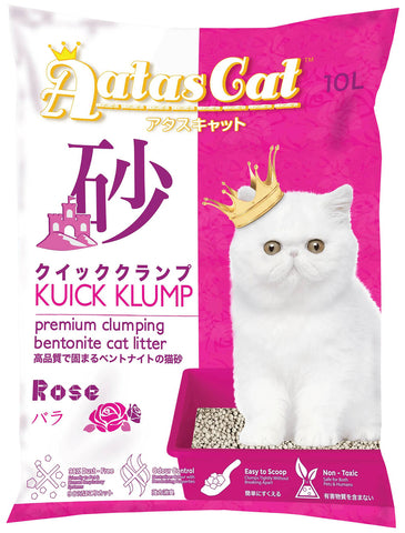 Aatas Cat Kuick Klump Bentonite Cat Litter Rose 10L | Perromart Online Pet Store Singapore