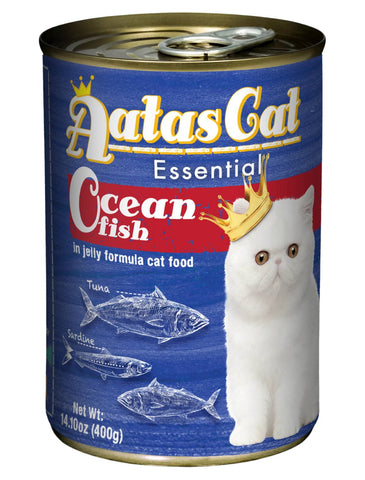 Aatas Cat Essential Ocean Fish in Jelly 400g 24 PER CTN | Perromart Online Pet Store Singapore