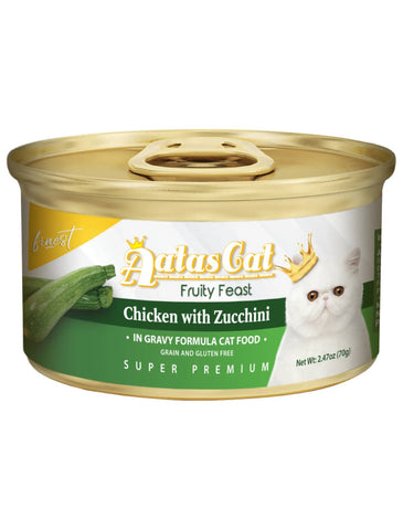 Aatas Cat Finest Fruity Feast Chix with Zucchini in Gravy Wet Food 70g | Perromart Online Pet Store Singapore