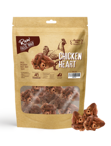 Absolute Bites Freeze Dried Raw Chicken Heart Dog & Cat Treats 65g | Perromart Online Pet Store Singapore