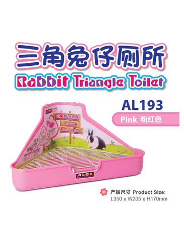 Alex Rabbit Triangle Toilet Pink | Perromart Online Pet Store Singapore