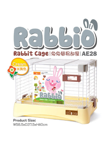 Alice "Rabbio" Rabbit Cage Cream (2 Sizes) | Perromart Online Pet Store Singapore