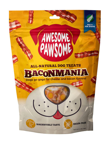 Awesome Pawsome Baconmania All Natural Dog Treats 85g | Perromart Online Pet Store Singapore