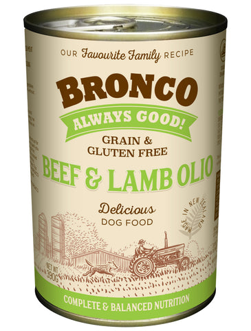 Bronco Beef & Lamb Olio Dog Wet Food 390g | Perromart Online Pet Store Singapore