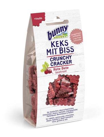 Bunny Nature Crunchy Crackers Beetroot Treats For Small Pet 50g | Perromart Online Pet Store Singapore