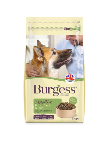 Burgess Sensitive British Lamb & Rice Dog Dry Food 2kg | Perromart Online Pet Store