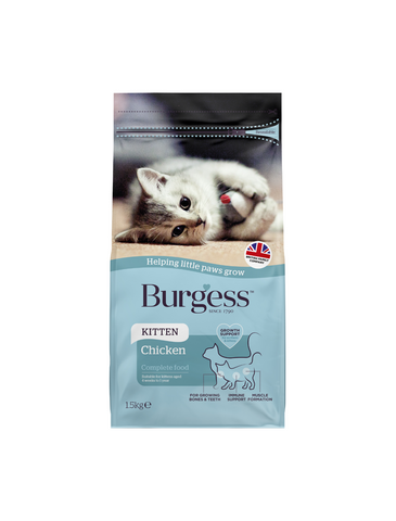 Burgess British Chicken Kitten Complete Dry Cat Food 1.5kg