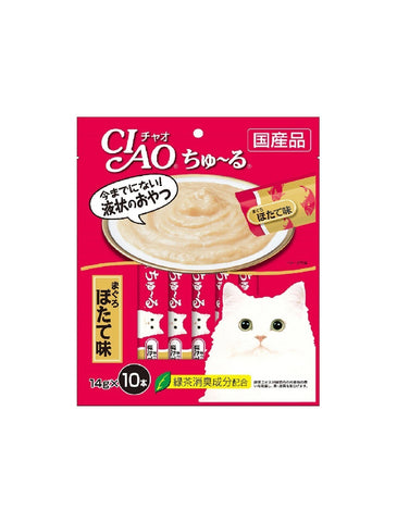 Ciao Chu Ru White Meat Tuna Scallop Flavour Cat Treats | Perromart Online Pet Store Singapore