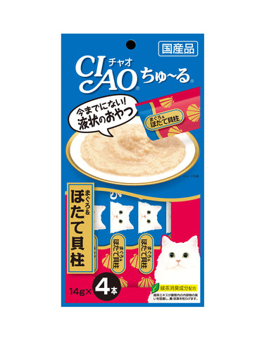 Ciao Chu Ru White Meat Tuna & Scallop Cat Treats 14g