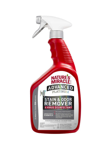 Nature's Miracle Advanced Platinum Stain and Odor Remover & Virus Disinfectant Eliminator for Dogs (2 Sizes) | Perromart Online Pet Store Singapore