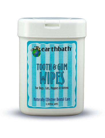 Earthbath Tooth & Gum Wipes For Pets 25 pcs | Perromart Online Pet Store Singapore