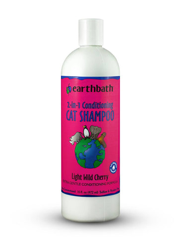 Earthbath Wild Cherry Fragrance 2-in-1 Cat Shampoo 2 Sizes | Perromart Online Pet Store Singapore