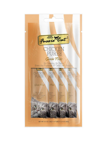 Fussie Cat Puree Super Premium Chicken Cat Treat 14gx4 | Perromart Online Pet Store Singapore