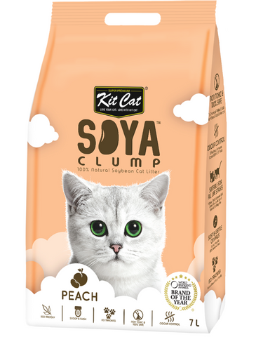 Kit Cat Soya Clump Cat Litter 7L (Peach) | Perromart Online Pet Store Singapore