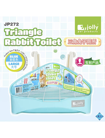 Jolly Triangle Rabbit Toilet Blue Size L | Perromart Online Pet Store Singapore