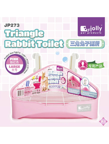 Jolly Triangle Rabbit Toilet Pink L | Perromart Online Pet Store Singapore